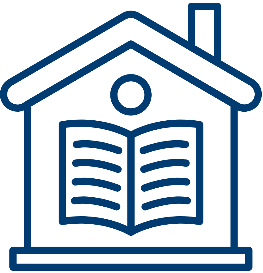 house with book icon