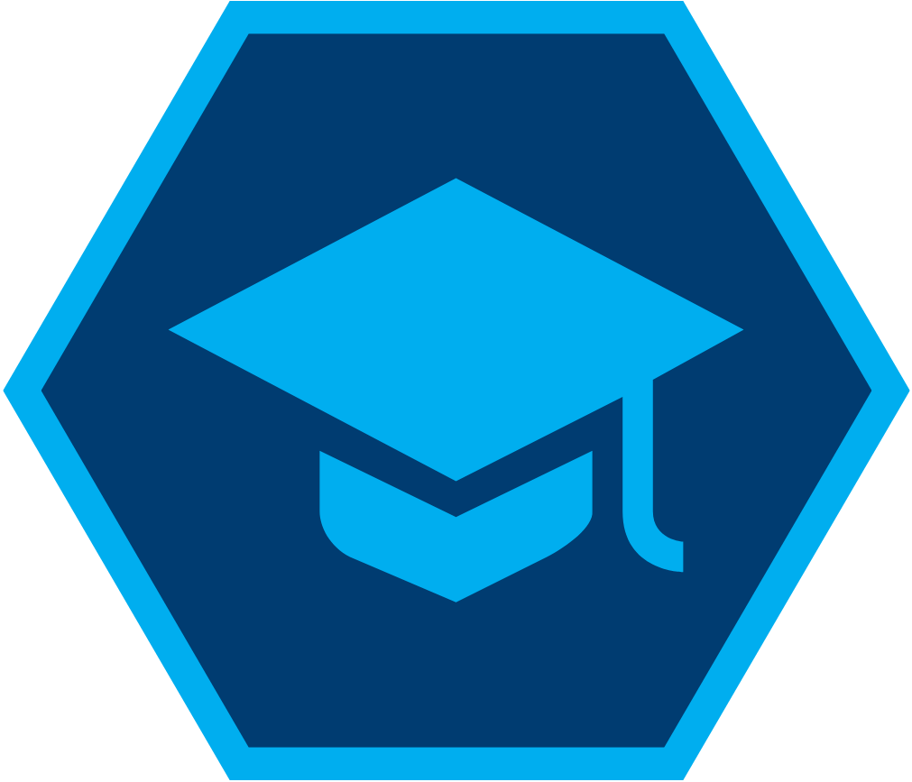 K-12 Hexagon with mortarboard